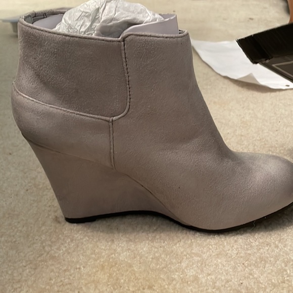 Brand new - never worn distressed wedge bootie - Picture 2 of 7